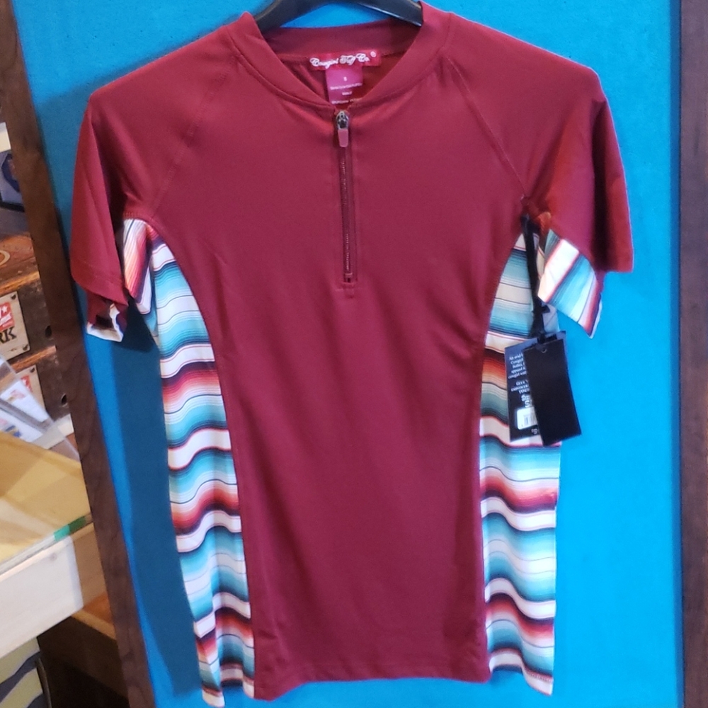 Serape side panel poly span short sleeve - Picture 2 of 6